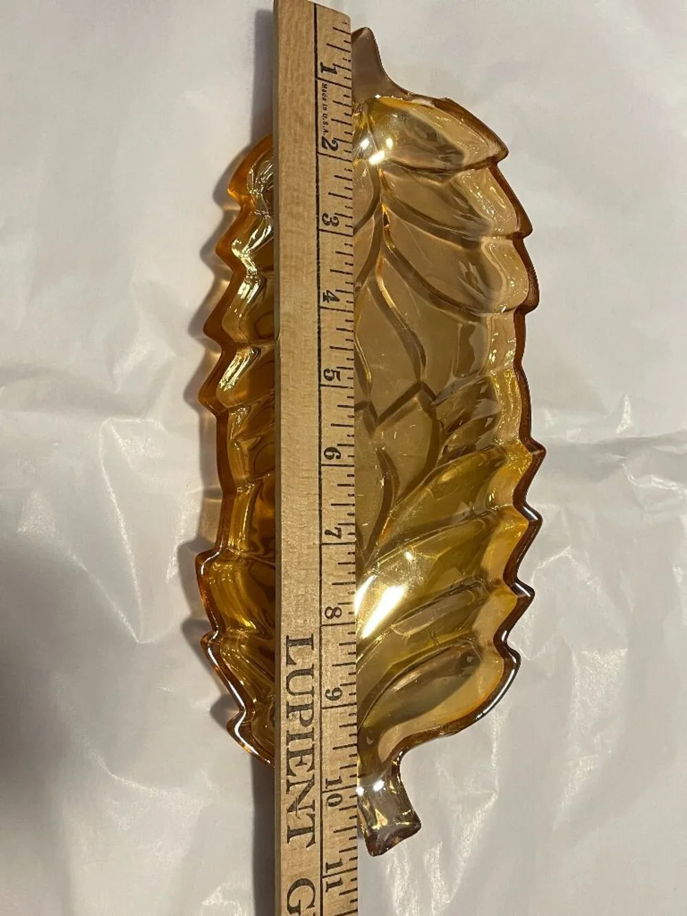 Fall Leaf Candy Dish - Carnival Glass